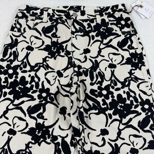 Originality Pants Women's XL White Black Floral‎ Wide Leg Bohemian Hippy